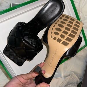 Black bottega heels